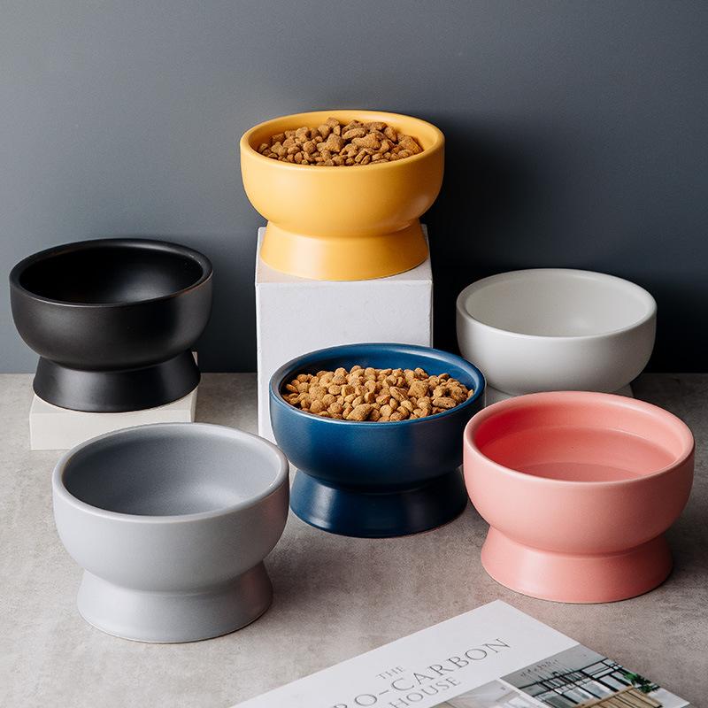 

Cat Bowls & Feeders Ceramic Bowl Pet Protect Cervical Spine Food Water