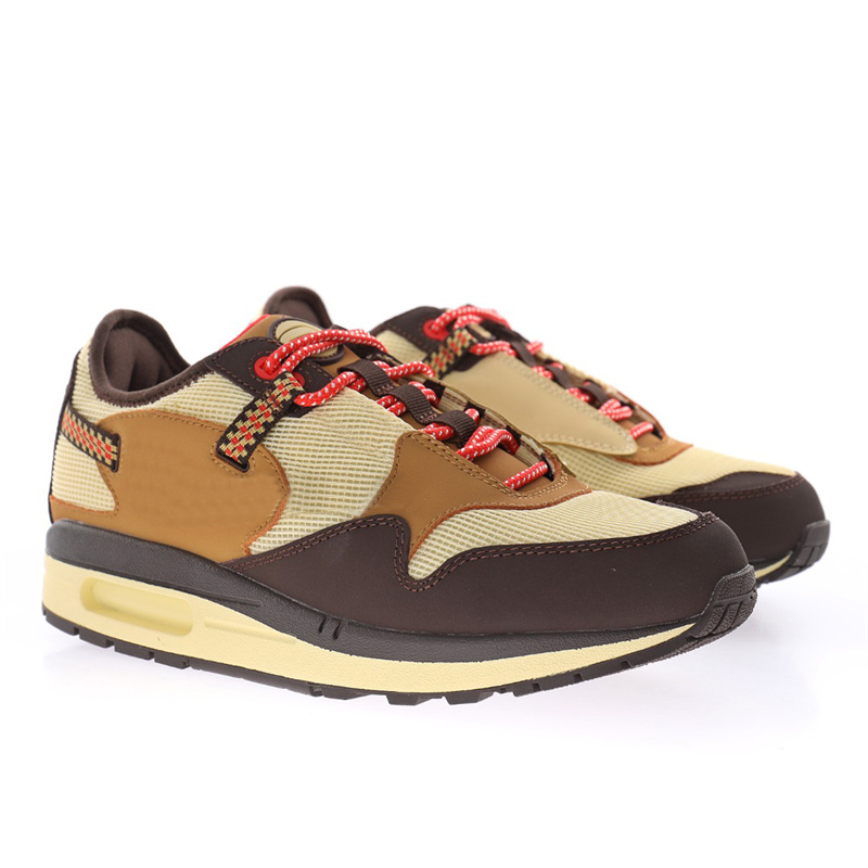 

2021 TS Cactus Jack max 1 shoes backwards snakeskin brown wheat red pennant casual men women fashion sneakers Jogging Walking
