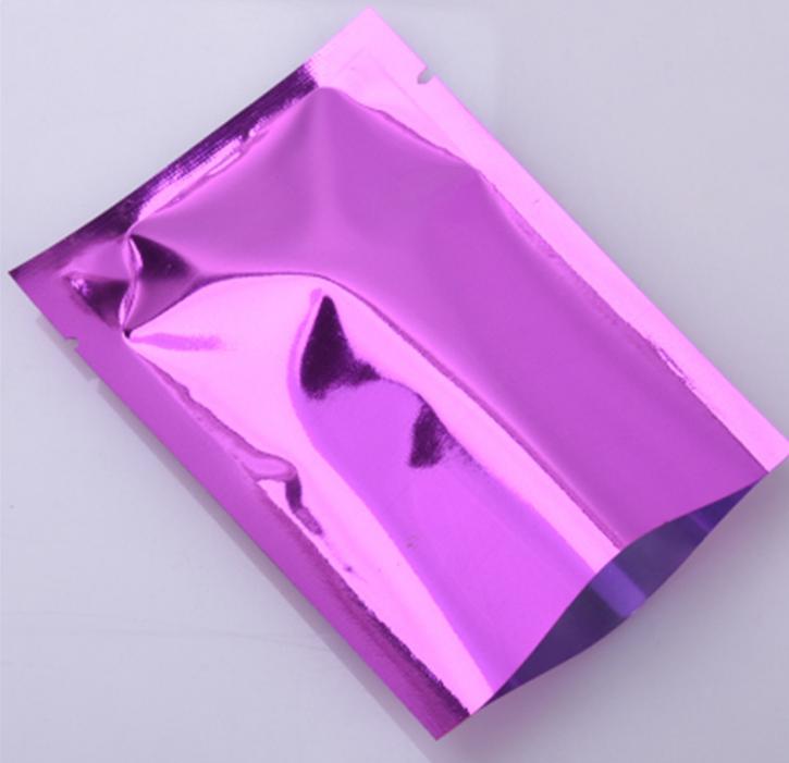 

2021 aluminized mylar electronic product packing bags-8X12CM black aluminum plating flat pouch heat top open hot sealable, purple red sack