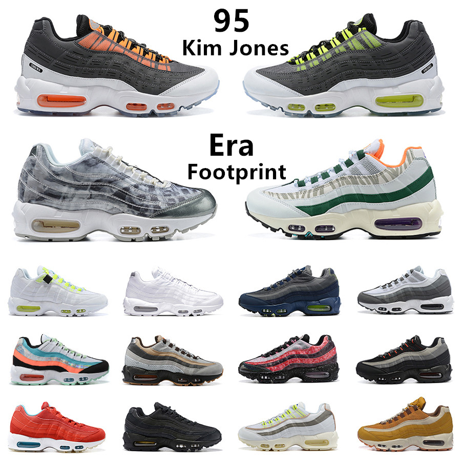 

KIM JONES x 95 mens running shoes Footprint ERA Yin Yang Particle Grey Essential Alien Cherry Blossom Hyper red Seahawks black 95s men trainer sports sneakers 40-46, Color#12