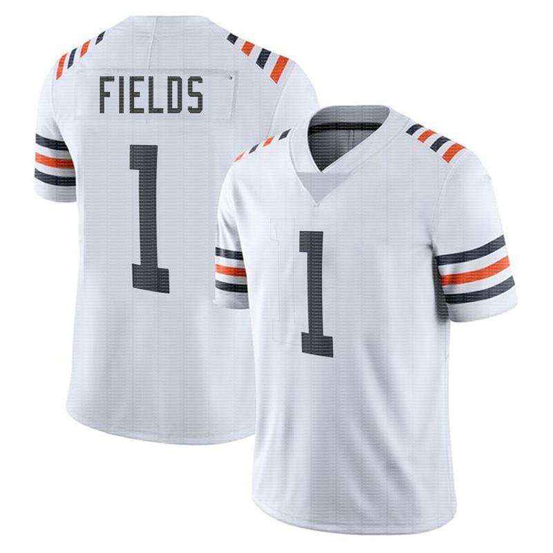 

White Justin Fields Chicago Bears Jersey San Francisco 49ers 5 Trey Lance Football Jerseys Embroidery Logos, Black;red