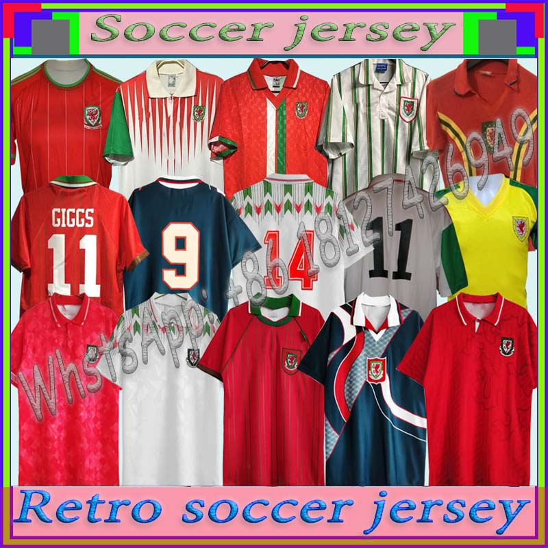 

1994 1995 1996 Wales retro soccer jersey 95 96 Giggs Hughes Saunders Rush Boden Speed vintage classic football shirt, 94-95