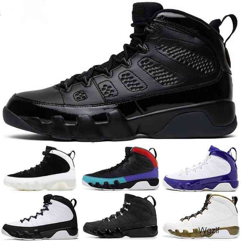 

Jordon Outdoor Shoes 9 9s Dream Do It UNC Anthracite Regon Ducks Bred Lakers PE LA Space Jam Mens Trainer Sporta Sneakers 7-13, Black