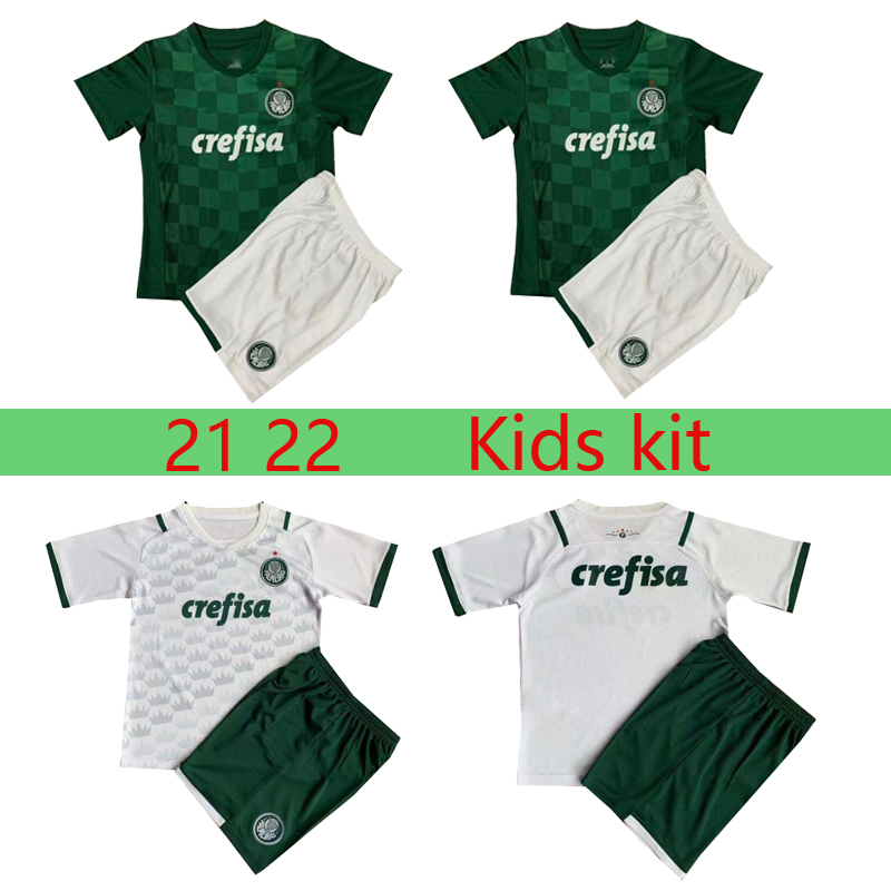 

kids kit 2122 Palmeiras soccer jersey G.GOMEZ G.VERON L.ADRIANO RAMIRES DUDU 2021 2022 camisas HOME away SETS THAILAND football shirt