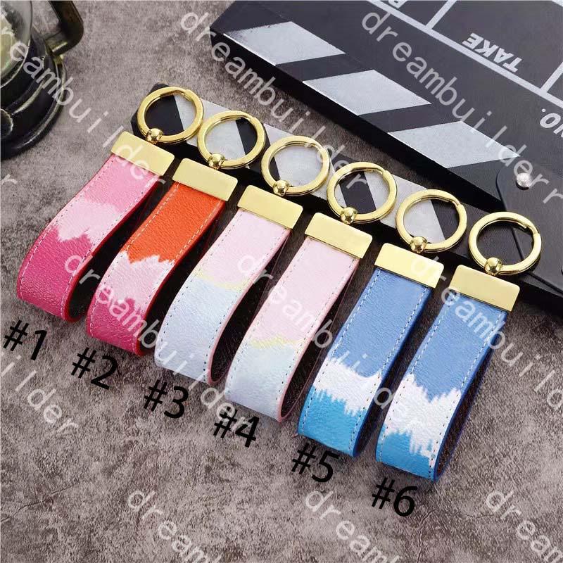 

Luxury fashion Designer straps Handmade PU Leather Car Keychain Women Bag Charm Pendant Accessories Anti-lost