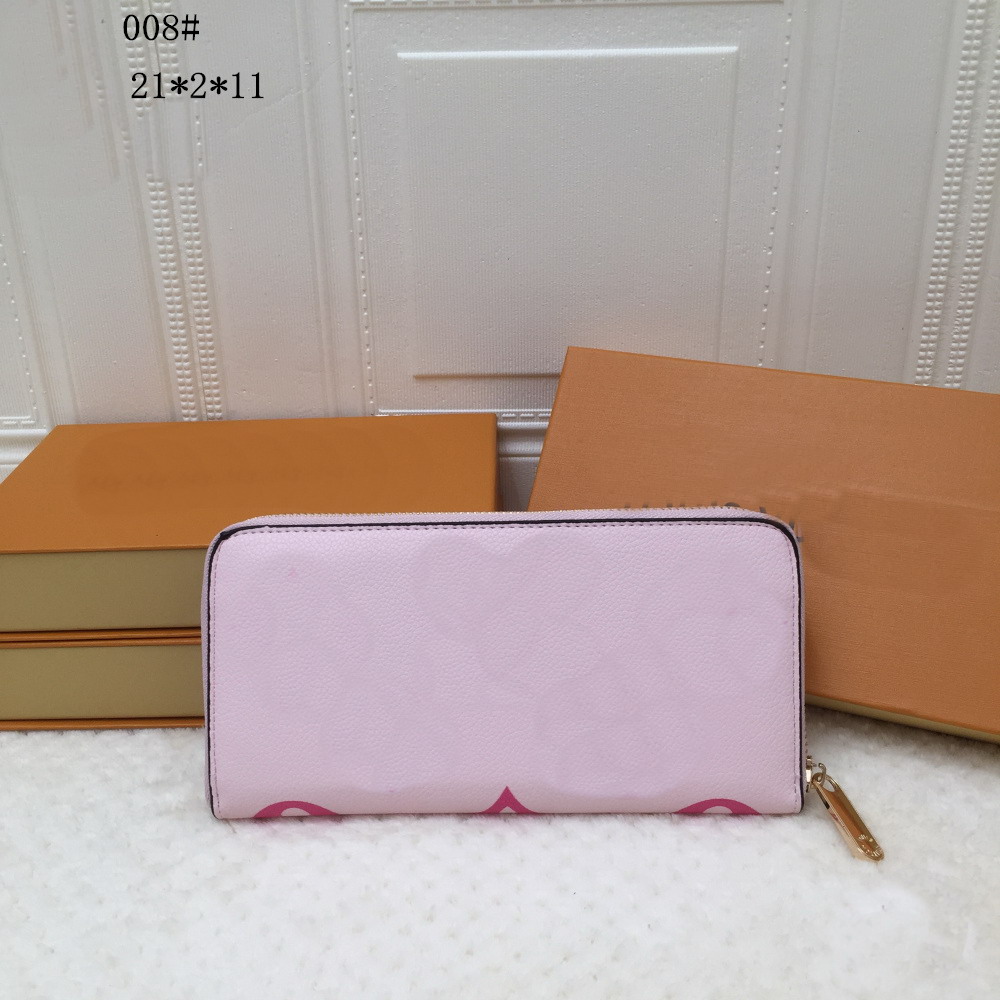 

High Quality Designers pu Leather Single Zipper Wallets Luxury Coin Purse Card Holder Long Clutch Wallet With Box