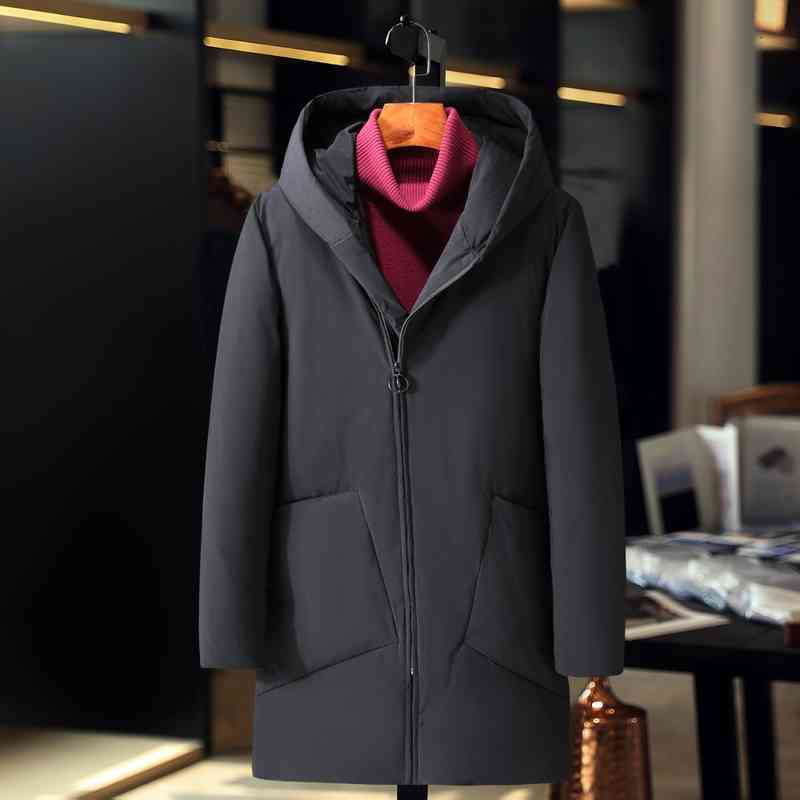 Winter Long Jacket Down Men's White Duck Coat Thick Warm Tace & Shark Brand Wind Breaker Overcoat-image-747136850