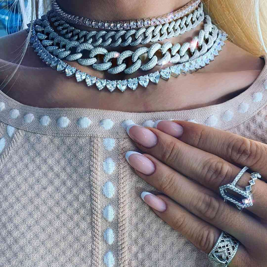 

iced out bling heart arrow CZ paved heart tennis chain necklace in rhodium gold color plated women hip hop choker necklace X0509