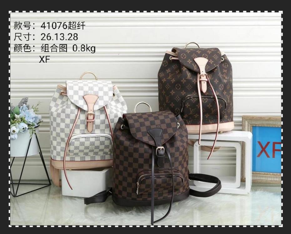 

1-1 LV LOUIS 1 VITTON Luxurys Designers Bags fashion Backpack Men Outdoor Leisure Schoolbag Sports Large Capacity Bag, Red;black