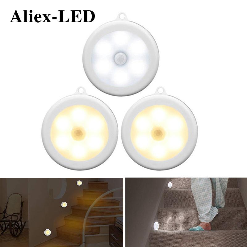 

Night Lights 6LED Wireless Light Bedroom Decor Lamp Breast-feeding Wardrobe Closet Staircase Living Room Bathroom Study Decorative