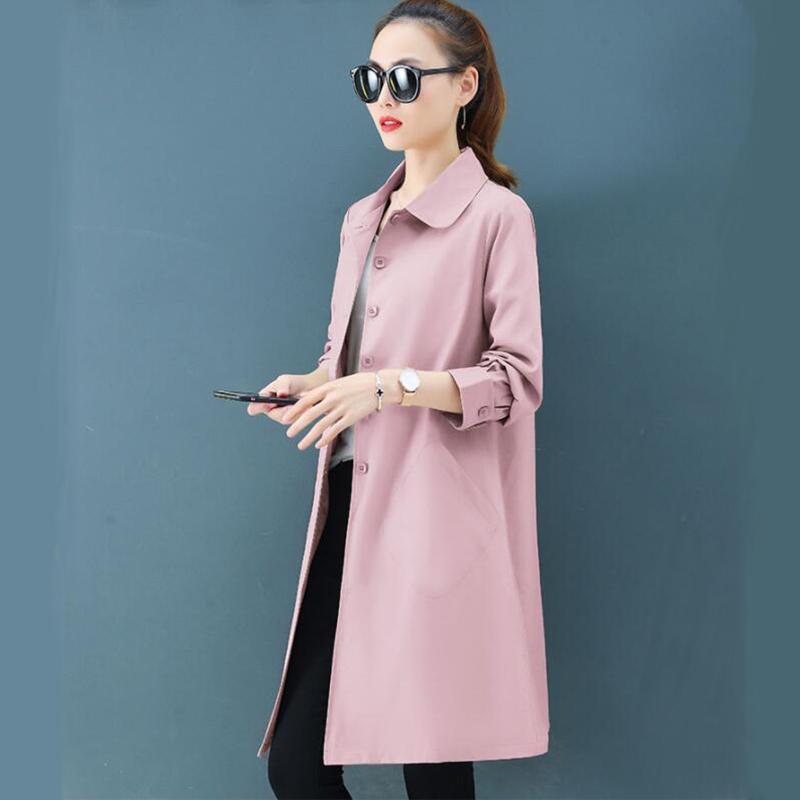 

Women' Trench Coats Coat For Women 2021 Spring Autumn Fashion Slim Long Single Breasted Sleeve Plus Size Outerwear Tops, Khaki