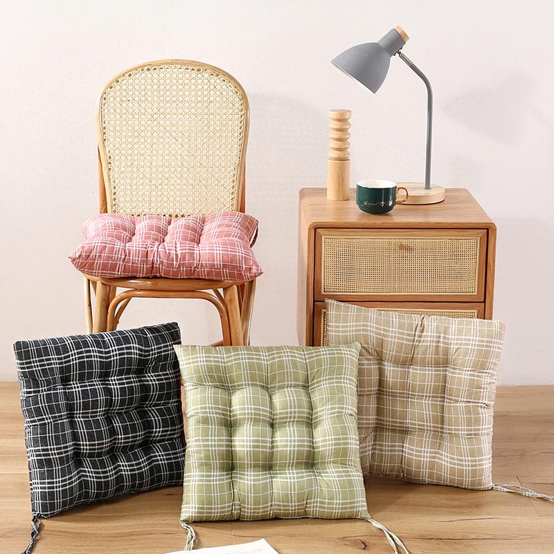 

Cushion/Decorative Pillow Soft Thicken Pad Chair Cushion Tie On Seat 40x40cm Home Square Cushions Solid Color Sofa Decor
