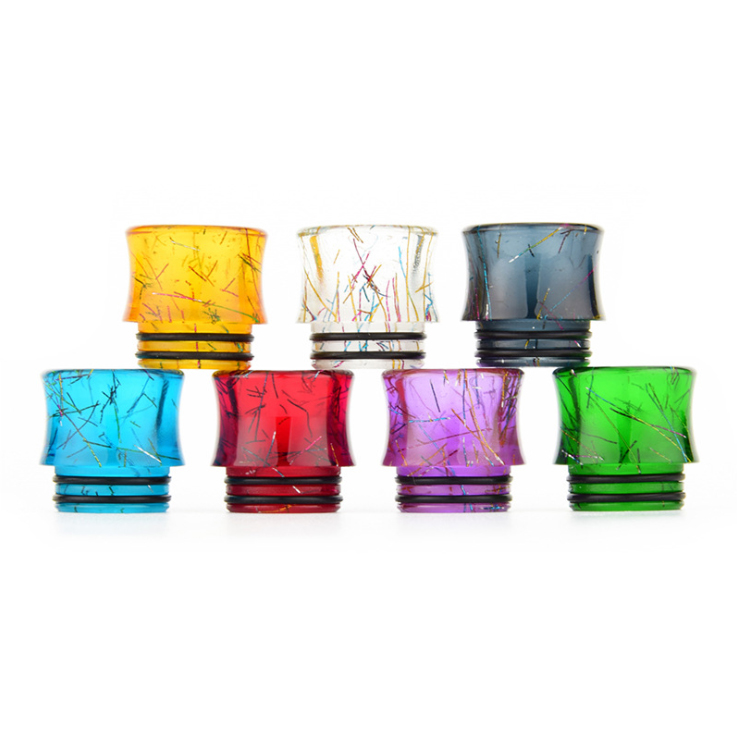 

810 Thread Epoxy Resin Drip Tip Smoking Accessories Thermochromism Honeycomb Stainless steel Tips For TFV8 T528 RDA TFV12 Prince Crown Atomizer