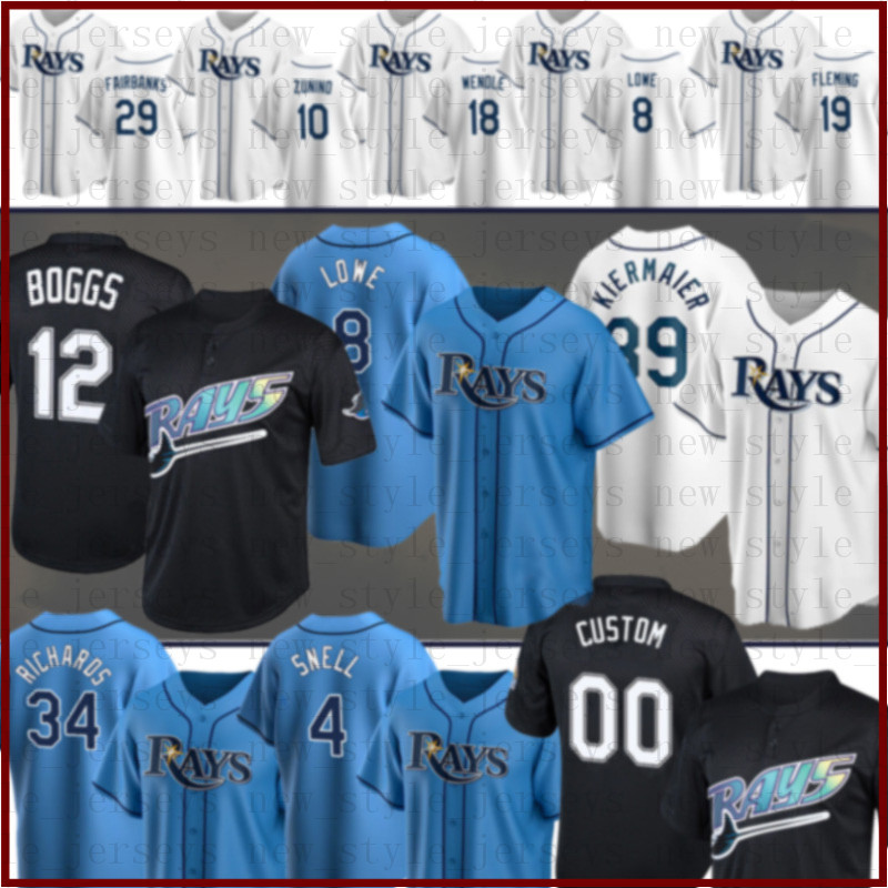 

Tampa 8 Brandon Lowe 12 Wade Boggs Baseball Jerseys Bay Evan Longoria Ray Kevin Kiermaier Joey Wendle Mike Zunino Josh Fleming Brett Phillip, Blue;black