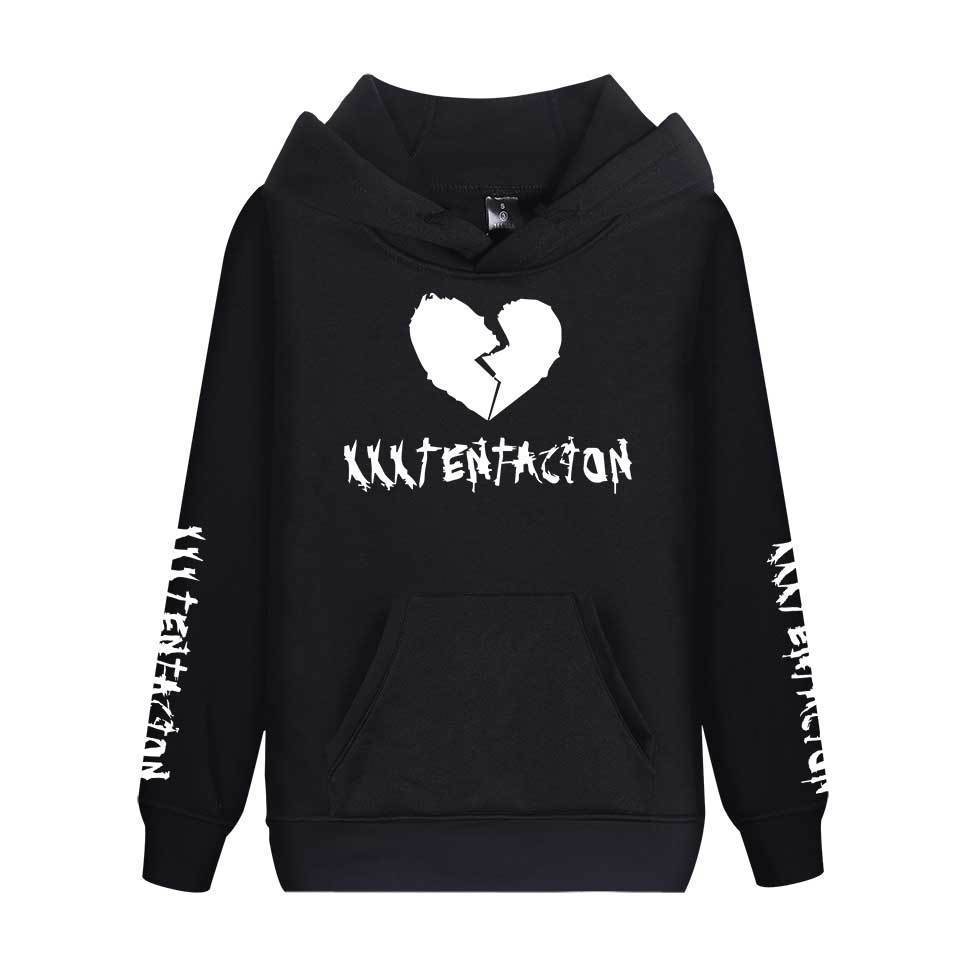 

Newest Fashion xxxtentacion Hoodie Sweatshirt Rip xxxtentacion Hip Hop Rapper Hoodies Jahseh Dwayne Onfroy revenge Man Clothing 201021, Black