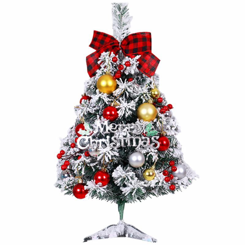 

Christmas Decorations 1 Set Plastic Tree LED Desktop Ornament Without Battery #h15