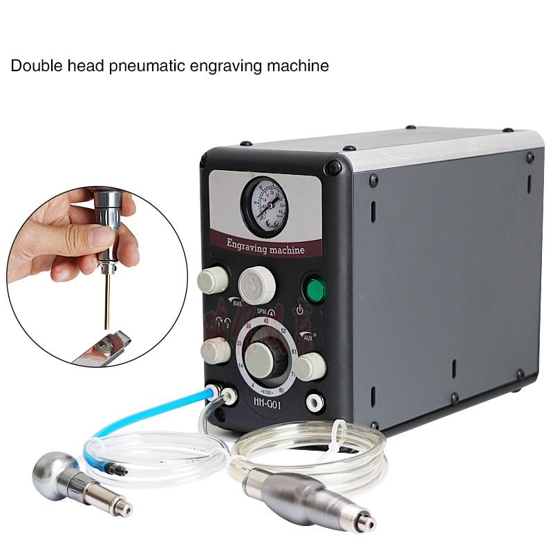 

Pneumatic Tools Engraving Machine Metal Double Header Beads Car Carving Tool Tang Grass Titanium Alloy