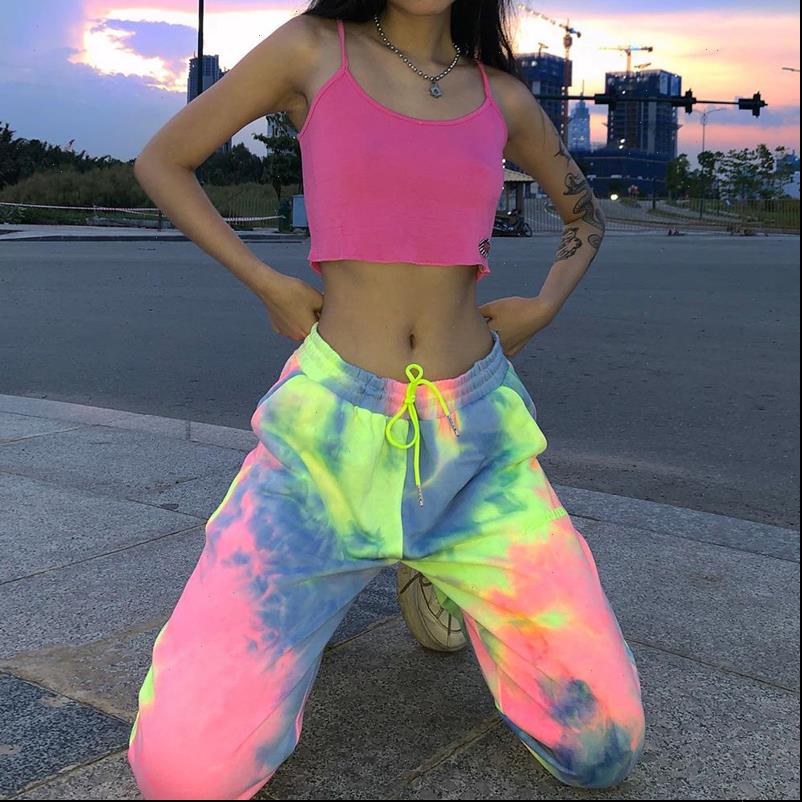 

casual womens pants rainbow for women female summer trousers clothing joggers streetwear cloth, Black;white