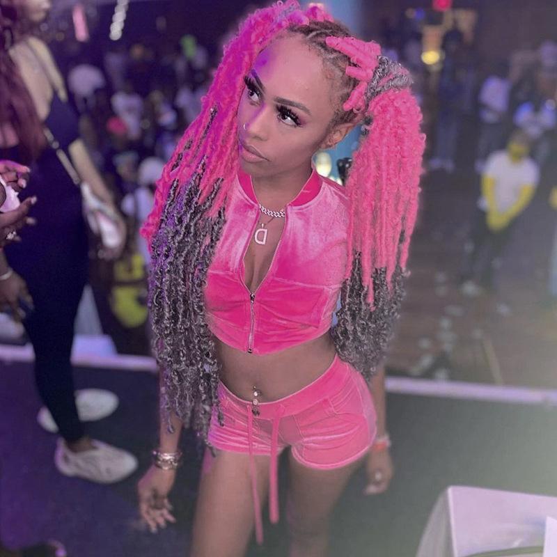 

Women' Tracksuits Loungewear Women Two Piece Sets Clothes Wholesale Summer Boho Short Sleeve Crop Top Tunic Biker Shorts Sexy Fitness Wear, Black