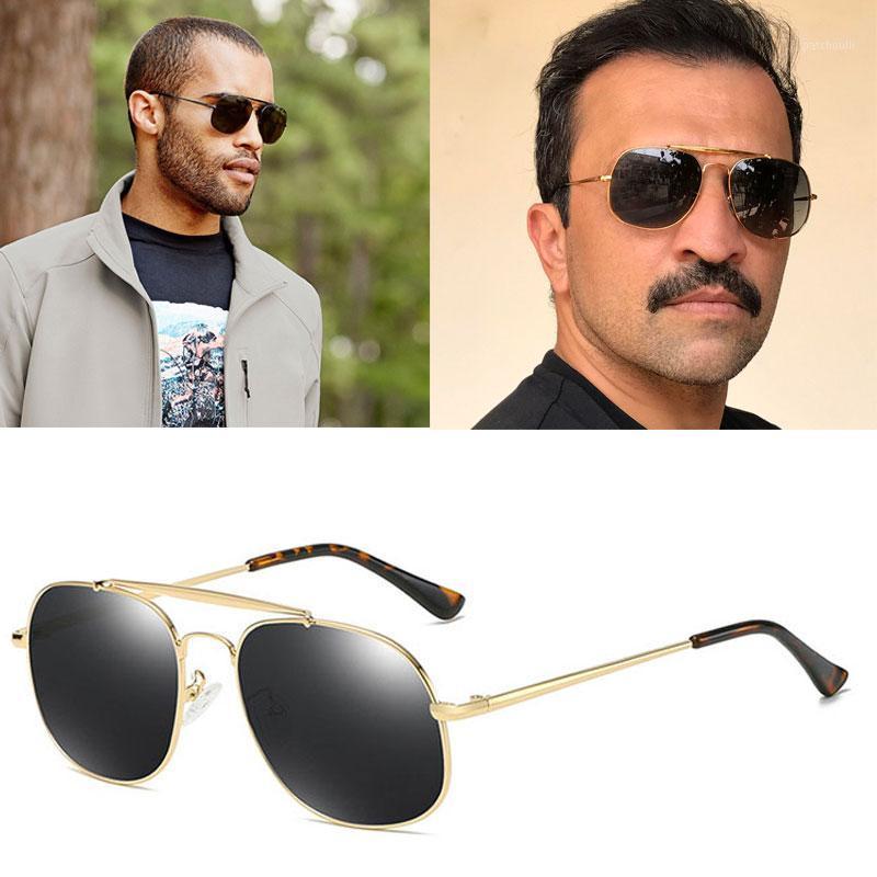 Lunettes de soleil 2021 Vinatge The General Style Polarized Hommes Pilot Anti Blue Ray Eyewear Cadre Marque Design Sun Lunettes 8053