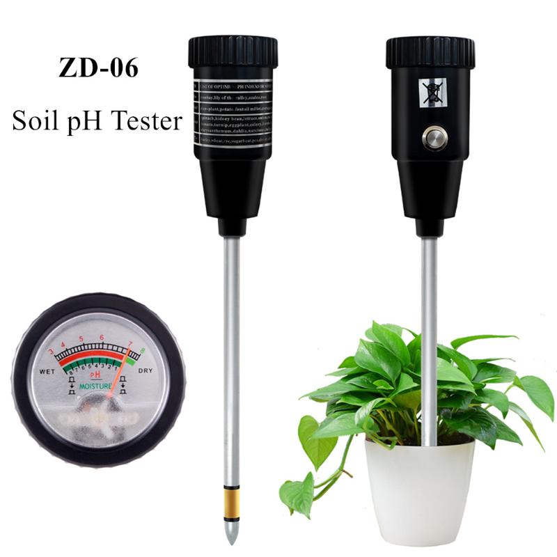 

ZD-06 Soil PH Tester Moisture Meter Waterproof For Indoor & Outdoor Test Kit Tools With 295mm Long Electrode Probe Meters