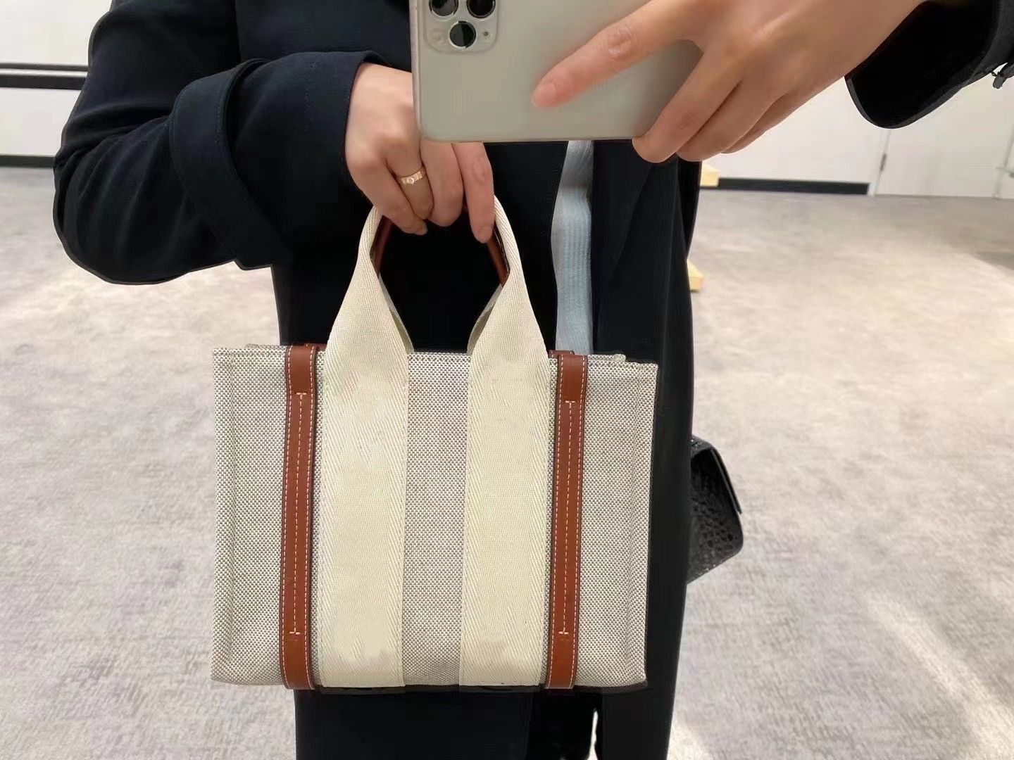 

Mini Handbags Fashion Ladies Canvas Woody Small Tote Bag Wallet Shopping Bags