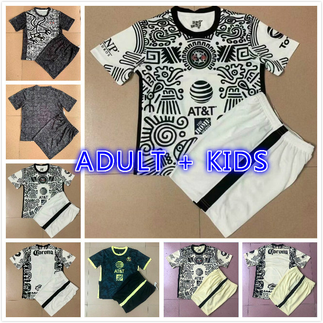

Adult kids kit 20 21 22 Club America Soccer jerseys Pre Match Training GIOVANI BENEDETTI Home Away Third White goalkeeper 2021 2022 camisetas de fútbol, Picture