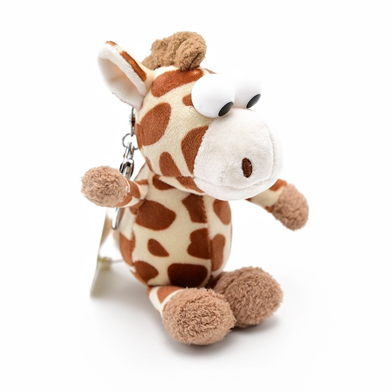 

Cartoon Zebra Giraffe Animals Forest Plush Toy Key Chains Back Package Pendant Gift Doll Key Chains Package Pendant good quality