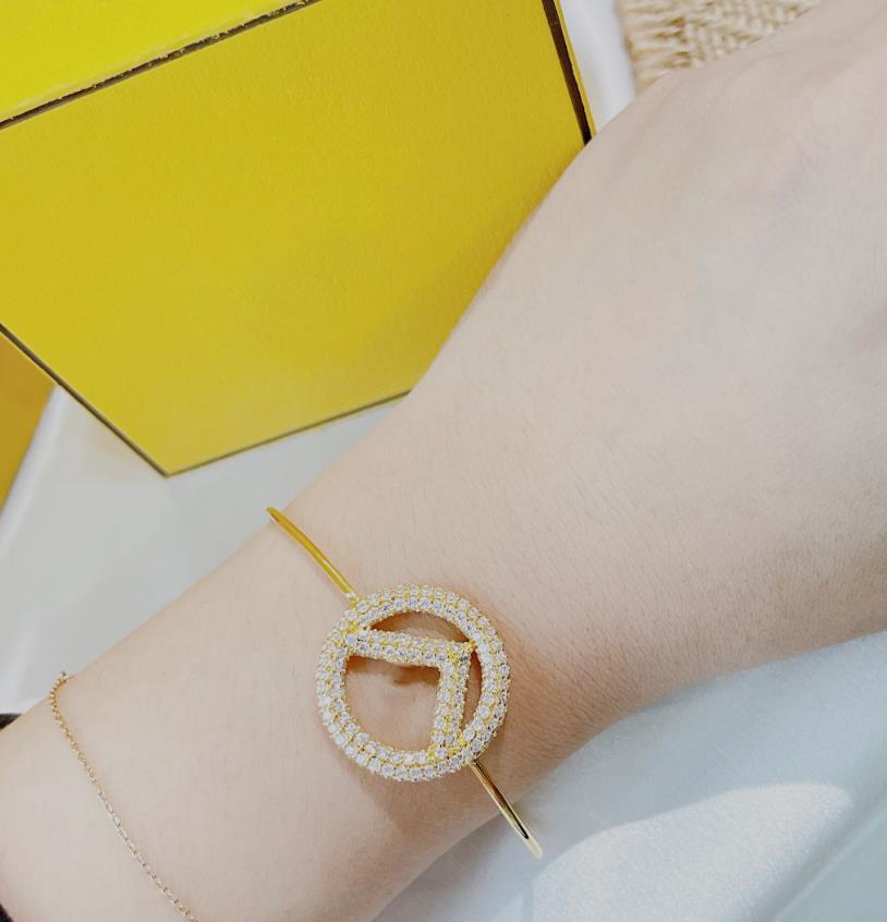 

Bangle Design Woman Bracelet Gold Plated With Diamond Small Wrist Jewelry