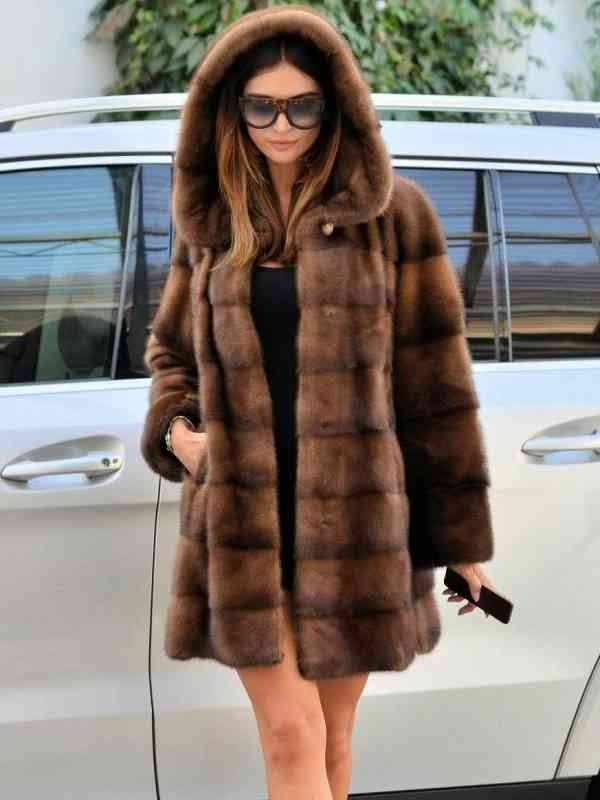 

Real Mink Fur Coat With Hood Pelt Natural Long Thick Warm Winter Women Genuine Outer Clothing 211207, Picture color-xl