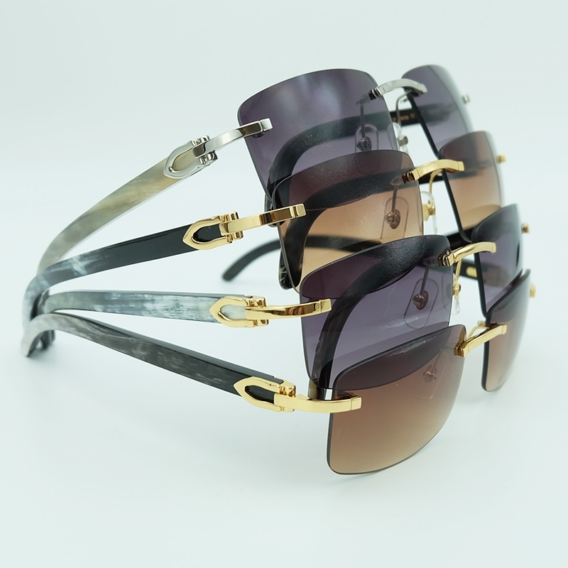 

70% Off Online Store Square Sunglasses Men Mottled Genuine Buffalo Horn Mens Luxury Brand Designer Sunglass Vintage Festival Carter Buffs Sun Glasses