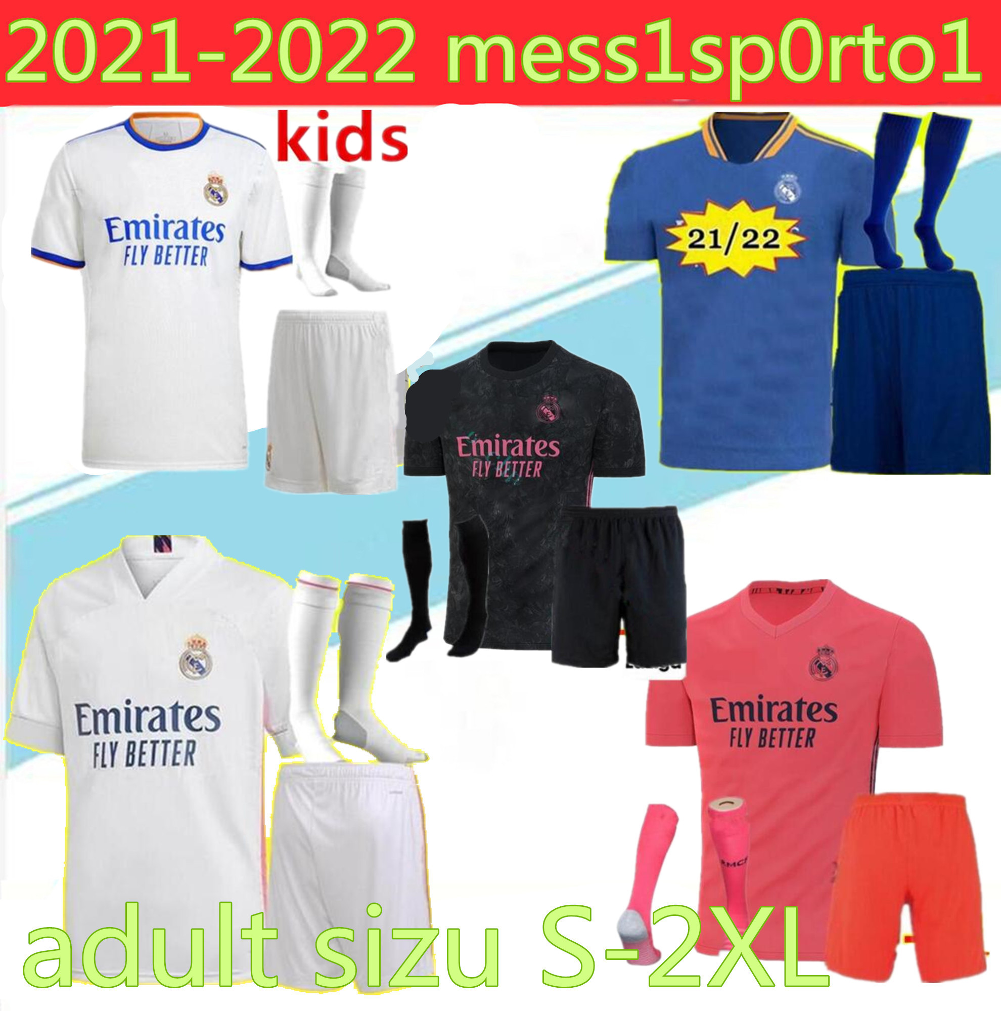

2021 Real Madrid soccer jersey KIDS kits with socks 20/21 Football shirt Asensio MODRIC RAMOS MARCELO BALE ISCO child Sets, Purple