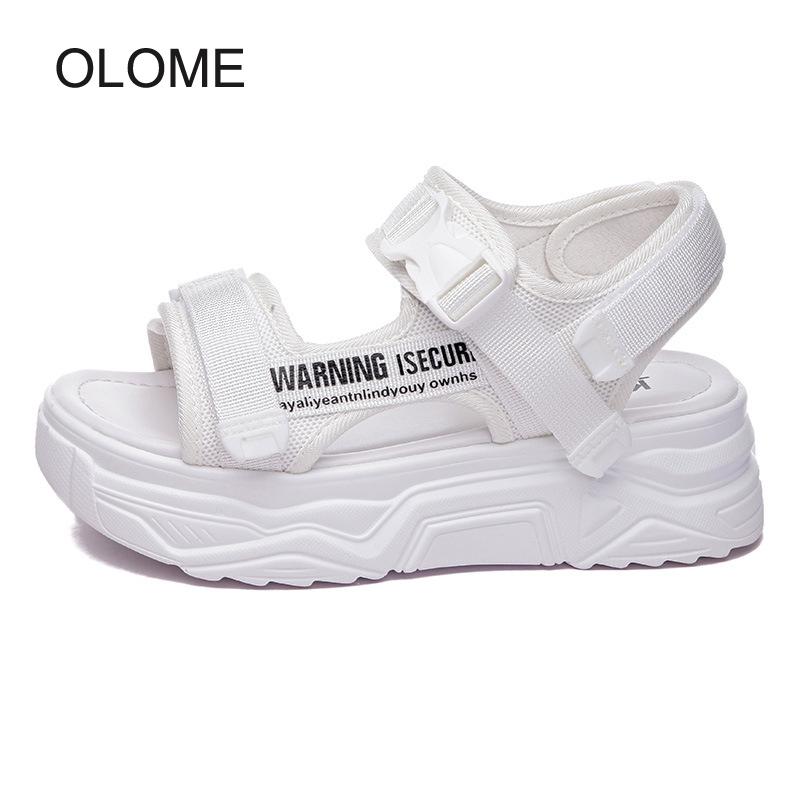 

Summer Shoes Women Fashion Thick Bottom Footware Female Leisure Sandals Platform Ladies Casual Chaussures Hook&Loop, Black