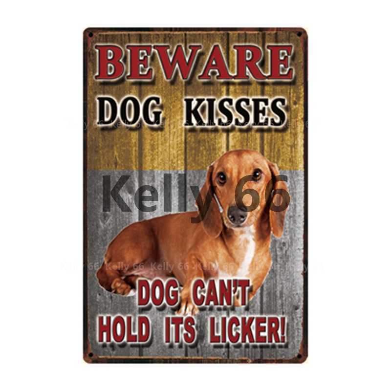 

Beware Dogs Dachshund Boxer Border Collie Metal Sign Tin Poster Home Decor Bar Wall Art Painting 20*30 CM Size Dy104
