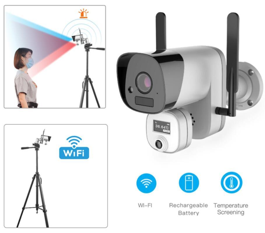 

Wifi Camera Thermal Imaging 1080P IP Temperature Face Recognition Fever Detection Remote Monitoring CCTV Security Facial System