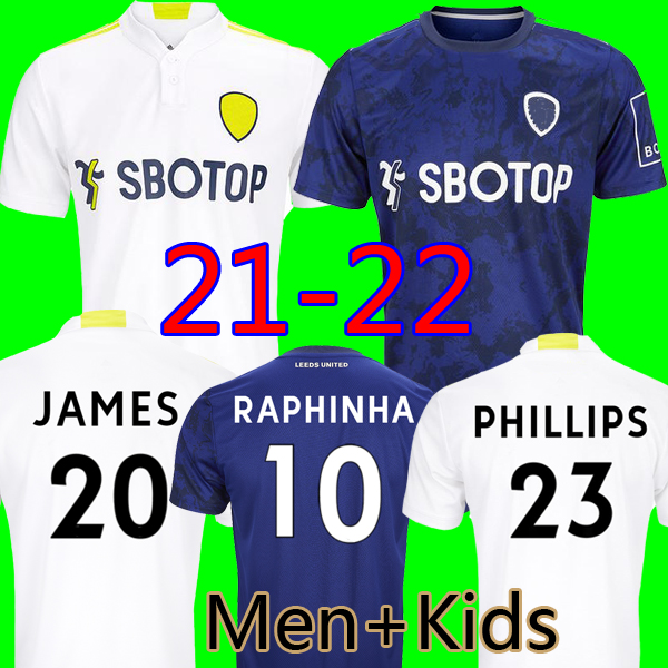 

21 22 Leeds United soccer jersey JAMES PHILLIPS RAPHINHA away 2021 2022 home Kits STRUIJK RODRIGO HARRISON LLORENTE Top football shirt MESLIER men kids kit uniforms, Kids away