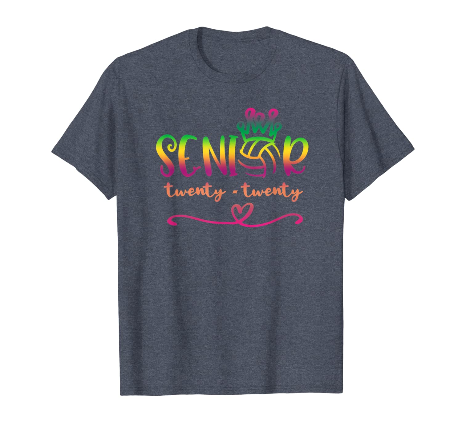

girls class of 2020 graduating senior volleyball t-shirt, White;black