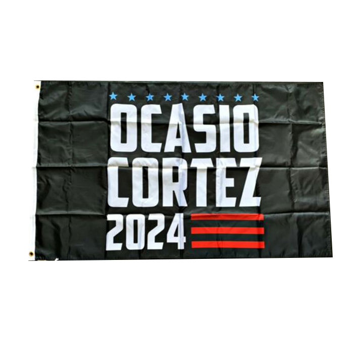 

Ocasio Cortez 2024 Flag Vivid Color UV Fade Resistant 3x5FT Double Stitched Decoration Banner 90x150cm Digital Print Wholesale