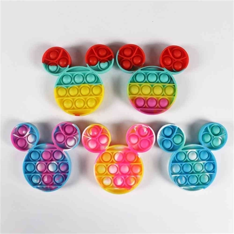 

Colorful Tie Dyed Push Bubble Pop Finger Game Fidget Toys Children's Mental Arithmetic Board Puzzle Simple Autism Special Needs Sensory