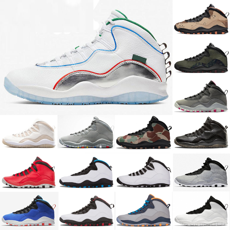 

Woodland Camo Seattle 10 10s Jumpman Men Basketball Shoes Chicago wings Cement Steel Grey Westbrook Mens Sport Sneakers Trainers, As photo 1