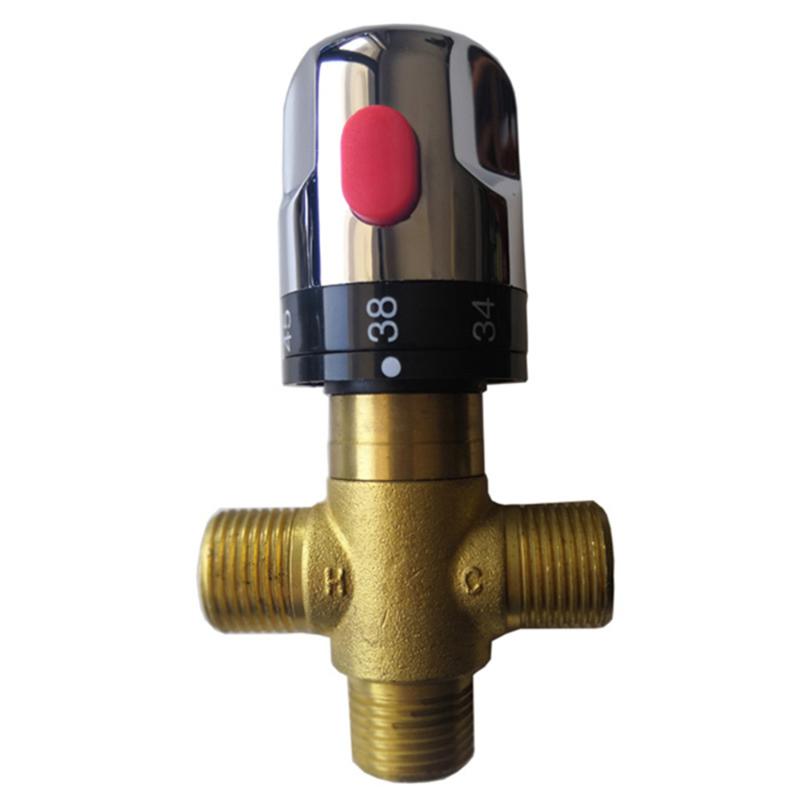 

Brass Thermostatic Mixing Valve Bathroom Faucet Temperature Mixer Control Home Improvement Shower Sets