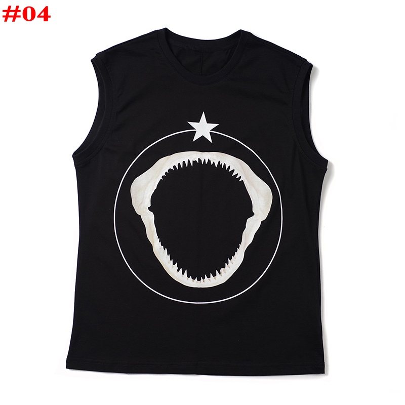 

Casual Fashion Printing Men's T-Shirt Sleeveless Summer Fashion Shark Printing Stylist Vest High Quality Men Women Hip Hop Tees, #06