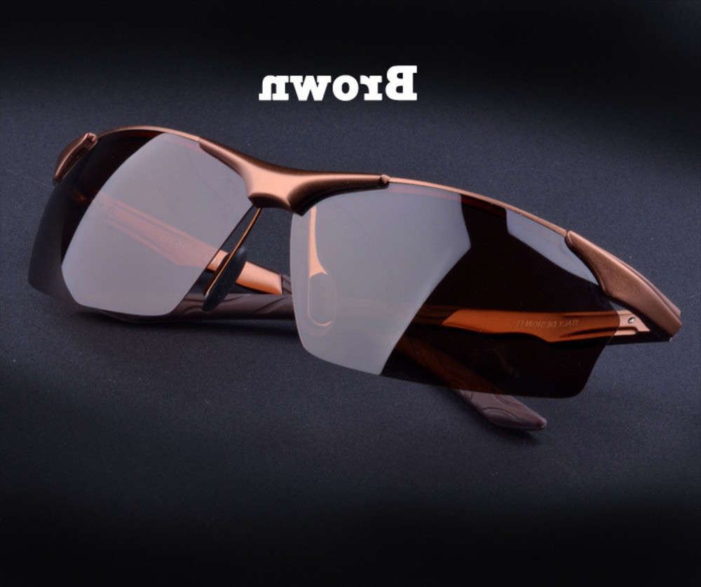 

Highend accessories Sport Sun Glass Men Fashion Vintage Rectangle Ultralight Outdoor Driving Polarized UV High Quality Sunglass, Black