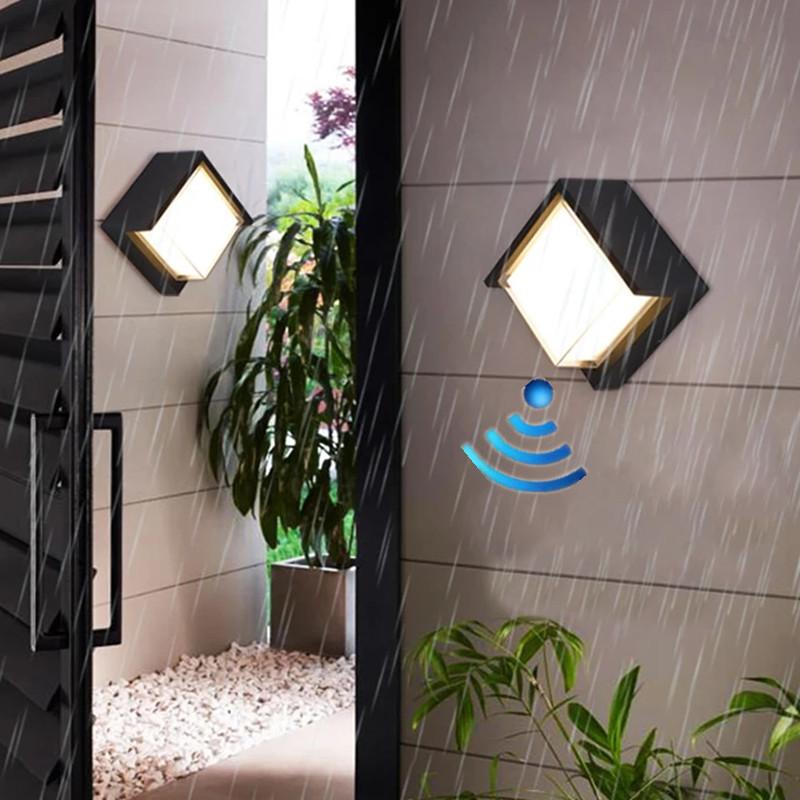 

Outdoor Wall Lamps 7W 15W Lamp Waterproof LED Light Radar Motion Sensor Aluminum Courtyard Garden Porch Lighting Sconces AC220V