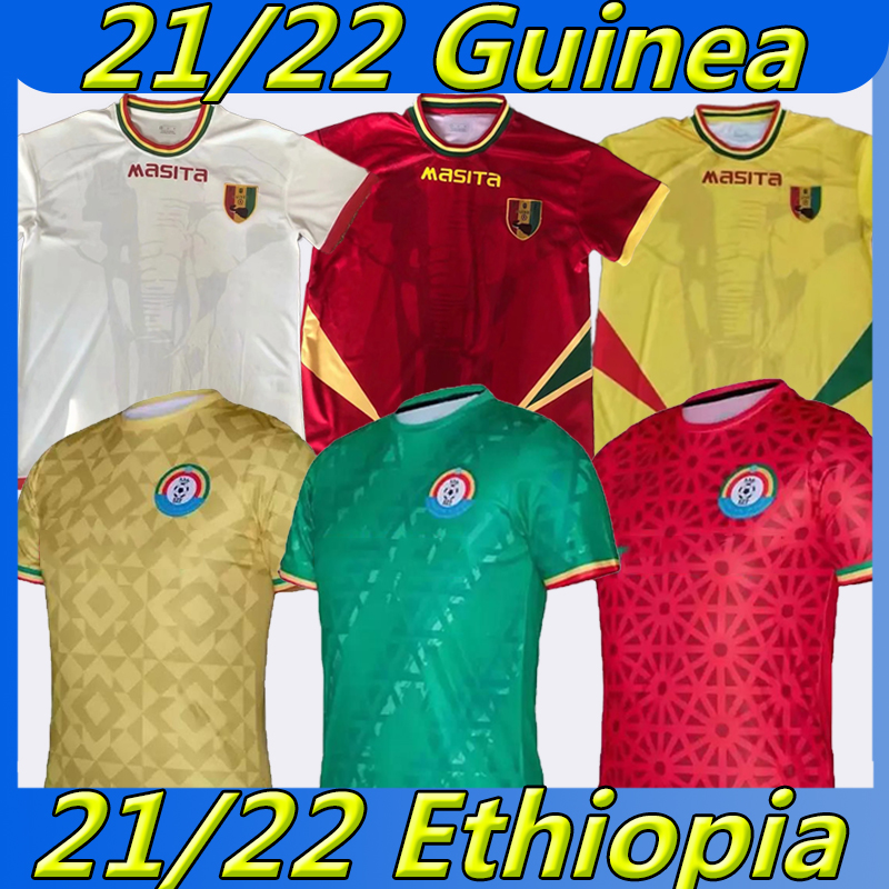 

21/22 Ethiopia soccer jerseys Home green Africa Cup Guinea 2021 2022 keita Issiaga Sylla Mohamed Bayo Amadou Diawara Mady Camara home away t, Black;yellow