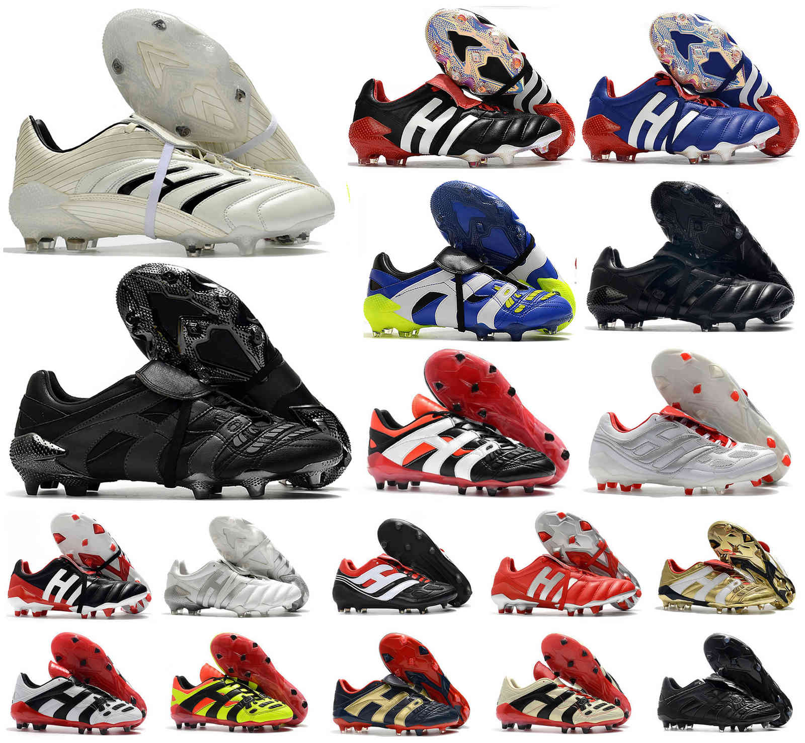 

Men Predator ABSOLUTE 20 Accelerator Eternal Class 20+ soccer shoes Mutator Mania Tormentor Electricity Precision 20+x FG Beckham Zidane