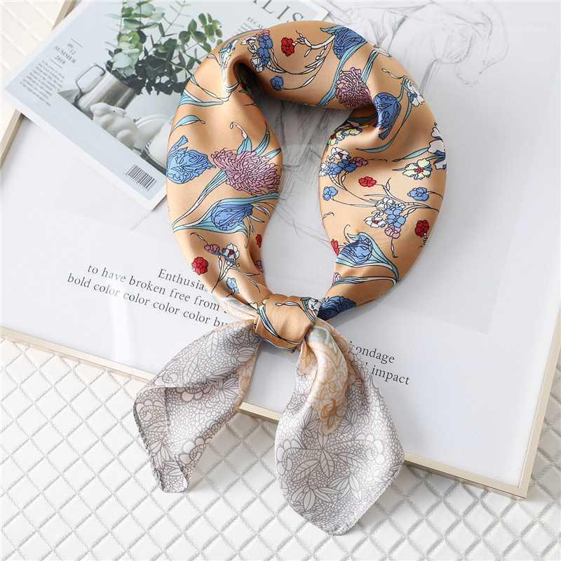 

Scarves Scarfs For Ladies Silk Square Head Wraps Neck Hair Scarf Women Foulard Shawls Kerchief Floral Print Bandana 2021 Fashion1