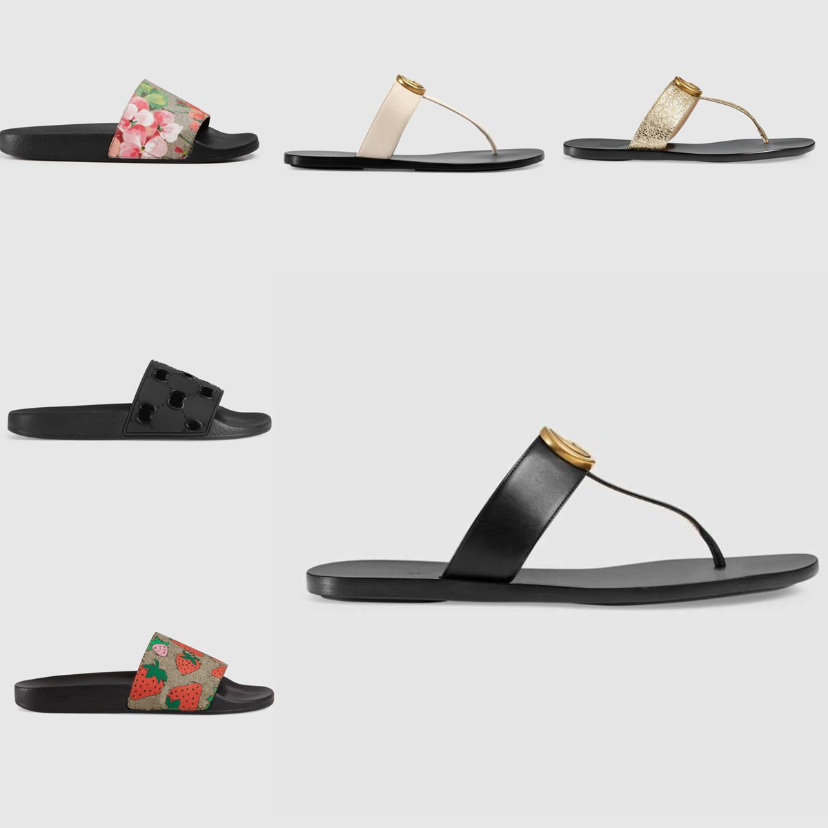 

Wholesale Summer Brand Designer women Flip flops Slipper Fashion Genuine Leather slides sandals Metal Chain Ladies Casual shoes 35-45, 25