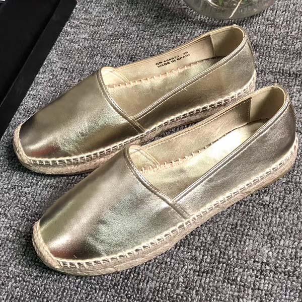 

Women Sandals luxury Designer Shoes Superior Quality Boutique Noble Classic vintage Brand Espadrilles Casual size 34-41, Gold