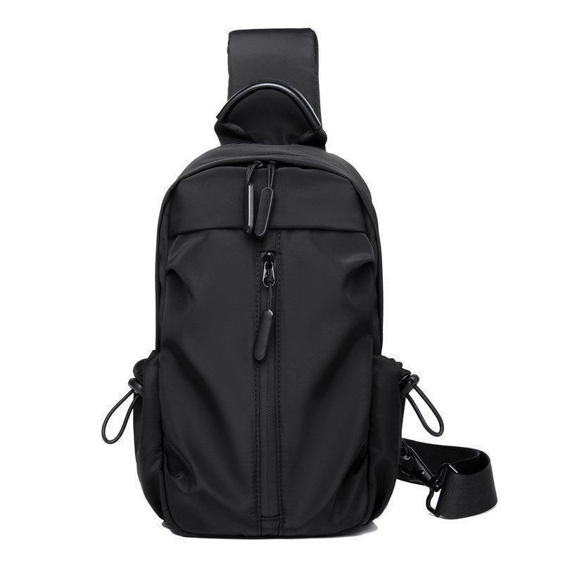

Backpack Men's Multifunctional Urban Leisure Chest Bag USB Business Travel Diagonal Oxford Cloth Fashion, Black